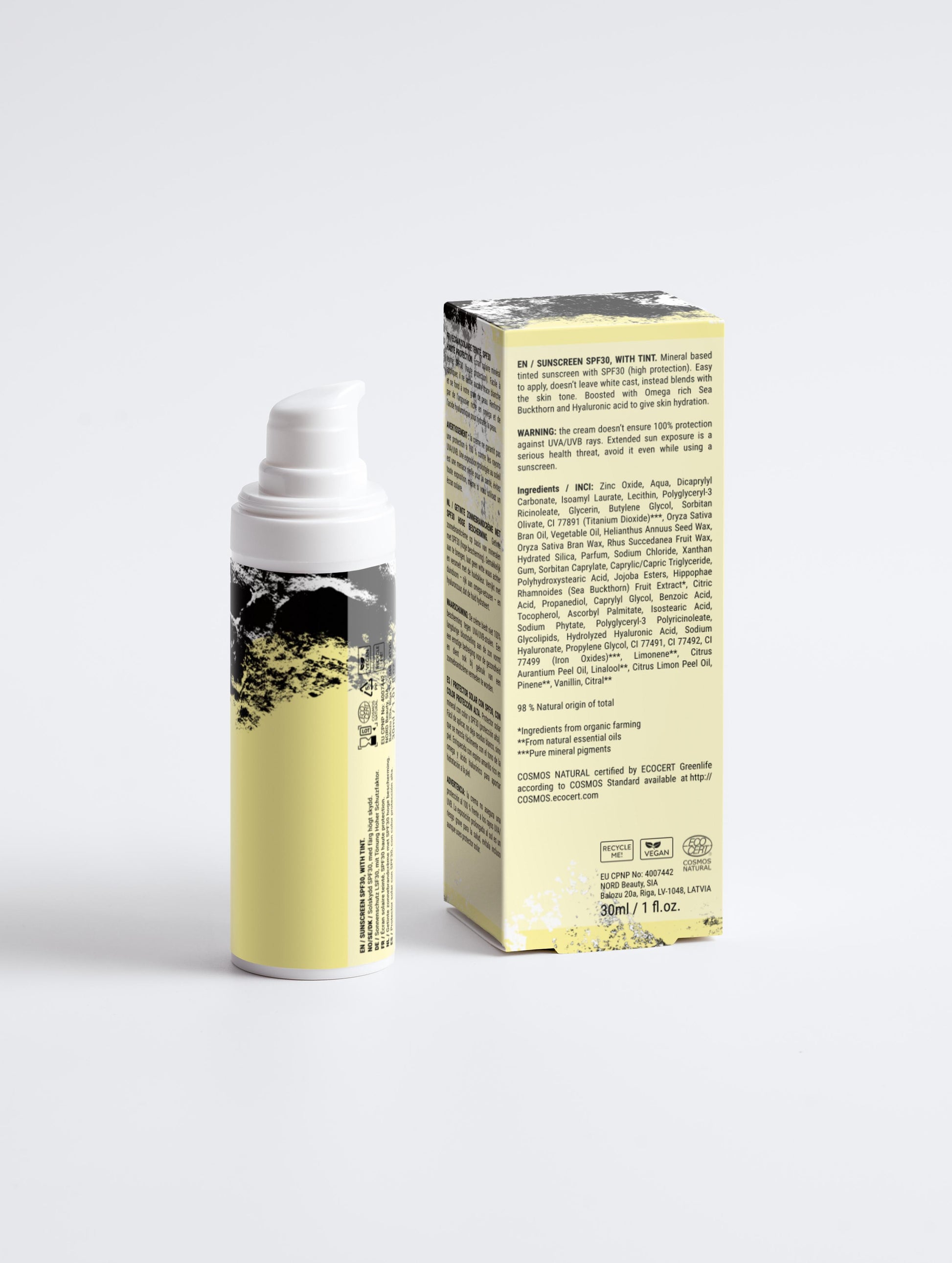 Sunscreen SPF30, with tint  30 ml